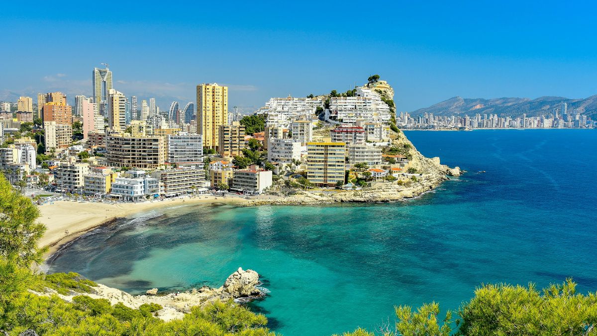 Sunny panorama over Benidorm